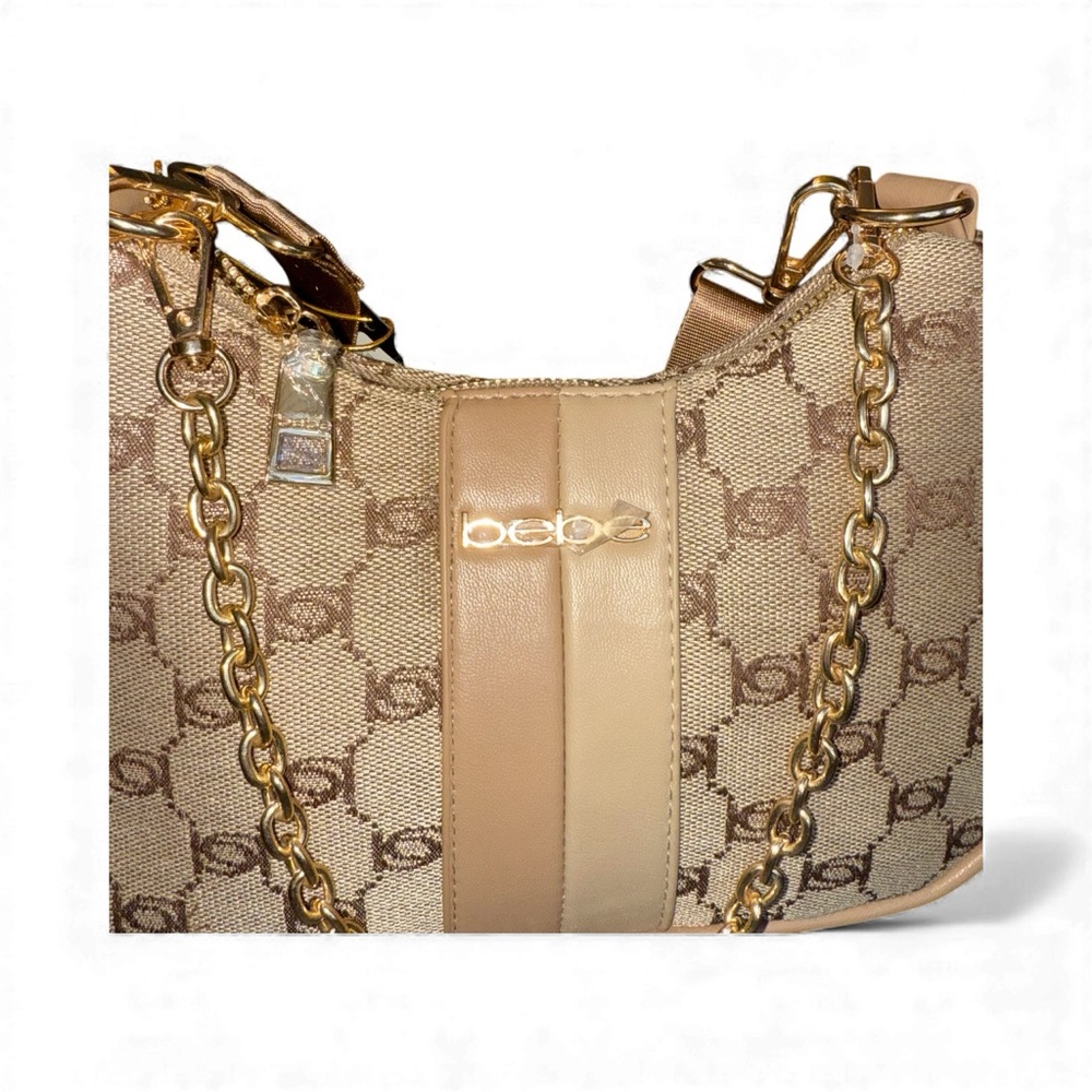 Bebe Tan and Gold Crossbody Bag Set - Picture 3 of 8